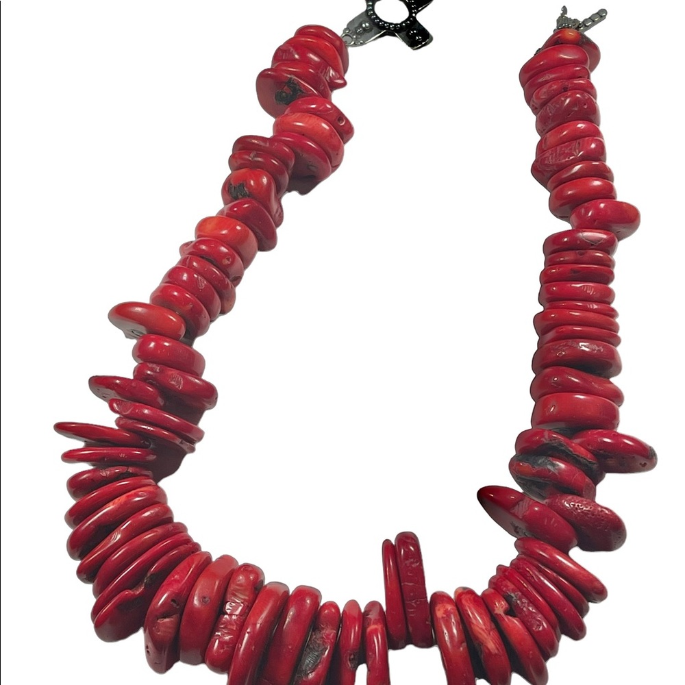 Vintage Large Heavy Bamboo Coral Necklace